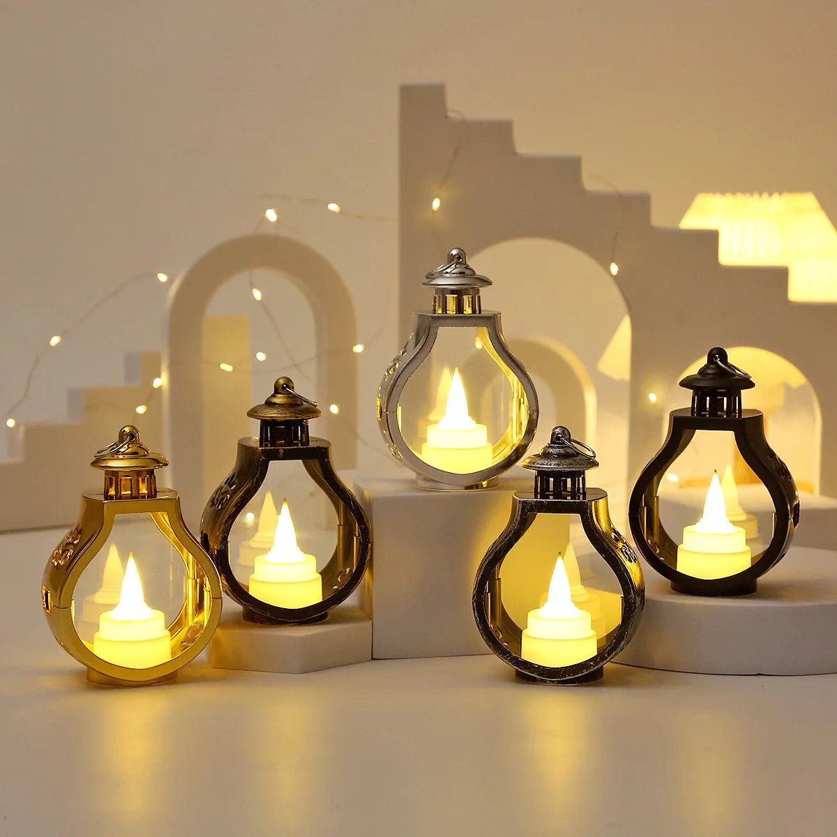 Eid Mubarak Led Wind Lamp Ornament Islam Muslim Party Decor Supplies Ramadan Wind Lantern Eid Decoration For Home Party Gift
