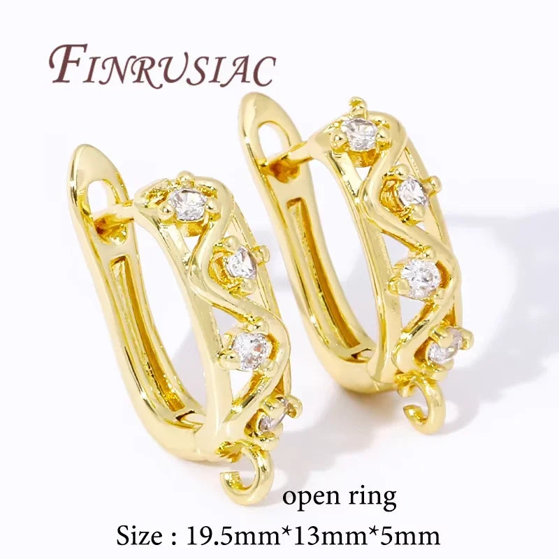 18K Gold Plated Earwires Fasteners,Earring Hook Clasp,Earrings Fixtures,Accessories For Earrings,DIY Jewelry Making Supplies