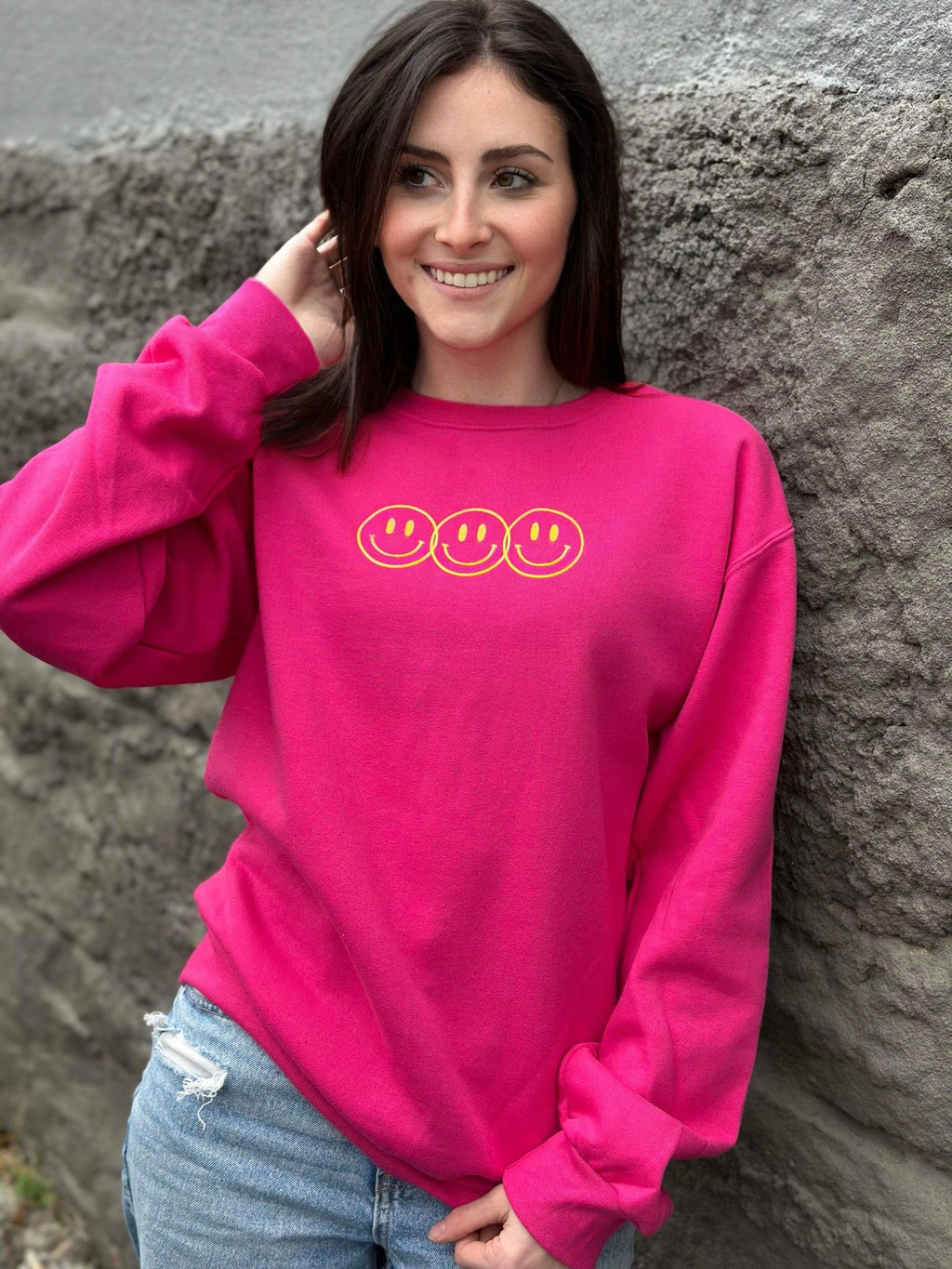 Look for Something Positive Pink Sweatshirt - Salim Fashion