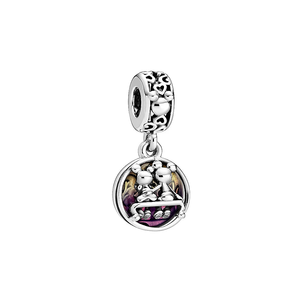 MINISO League Of Legends Mickey Mouse Minnie Plata Deley 925 Sterling Silver Charm Beads Fit Original Pandora Bracelet Jewelry