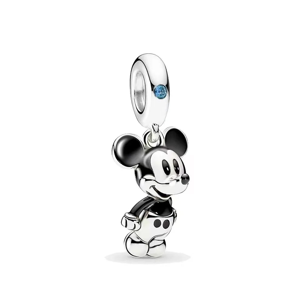 MINISO League Of Legends Mickey Mouse Minnie Plata Deley 925 Sterling Silver Charm Beads Fit Original Pandora Bracelet Jewelry