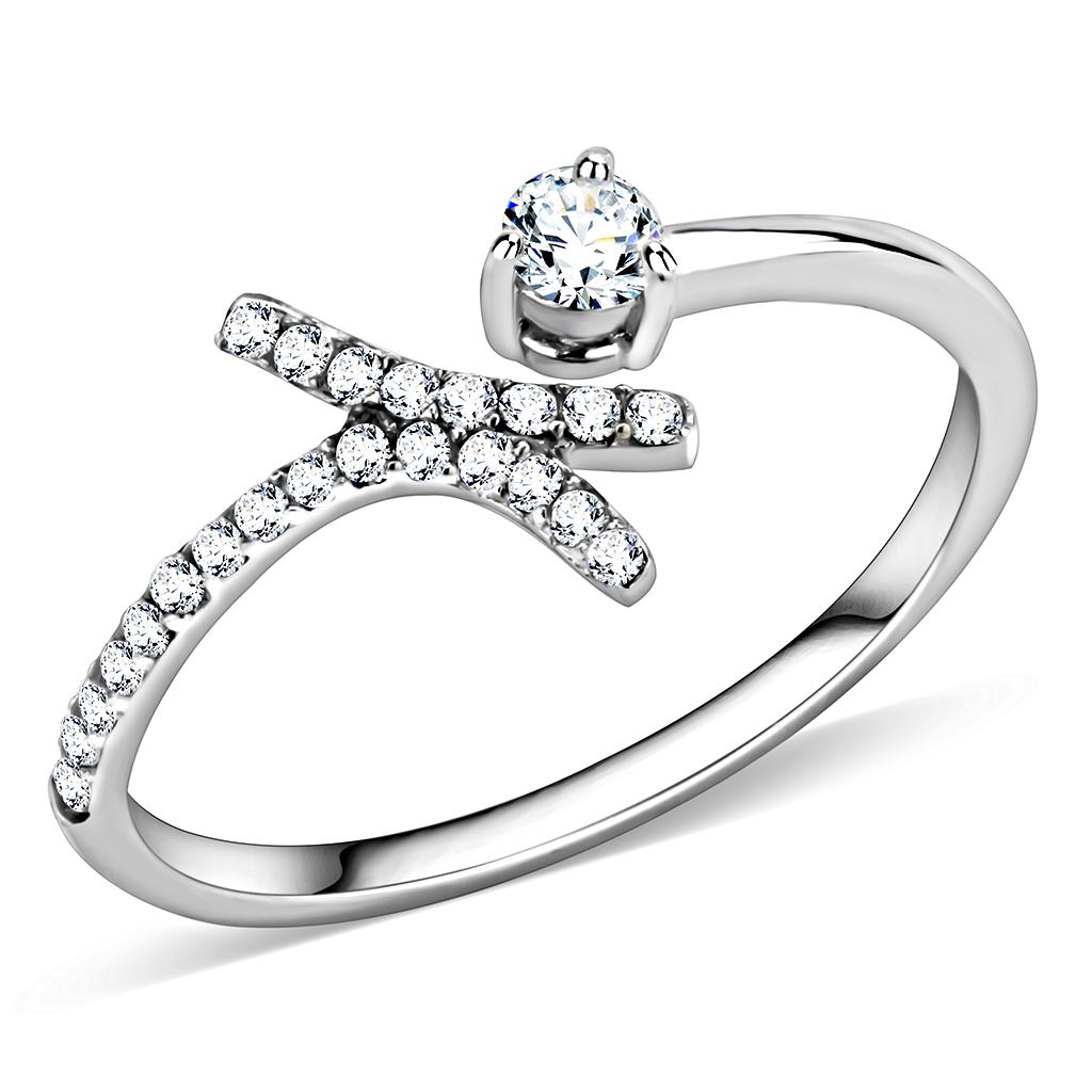 DA145 - High polished (no plating) Stainless Steel Ring with AAA Grade - Salim Fashion