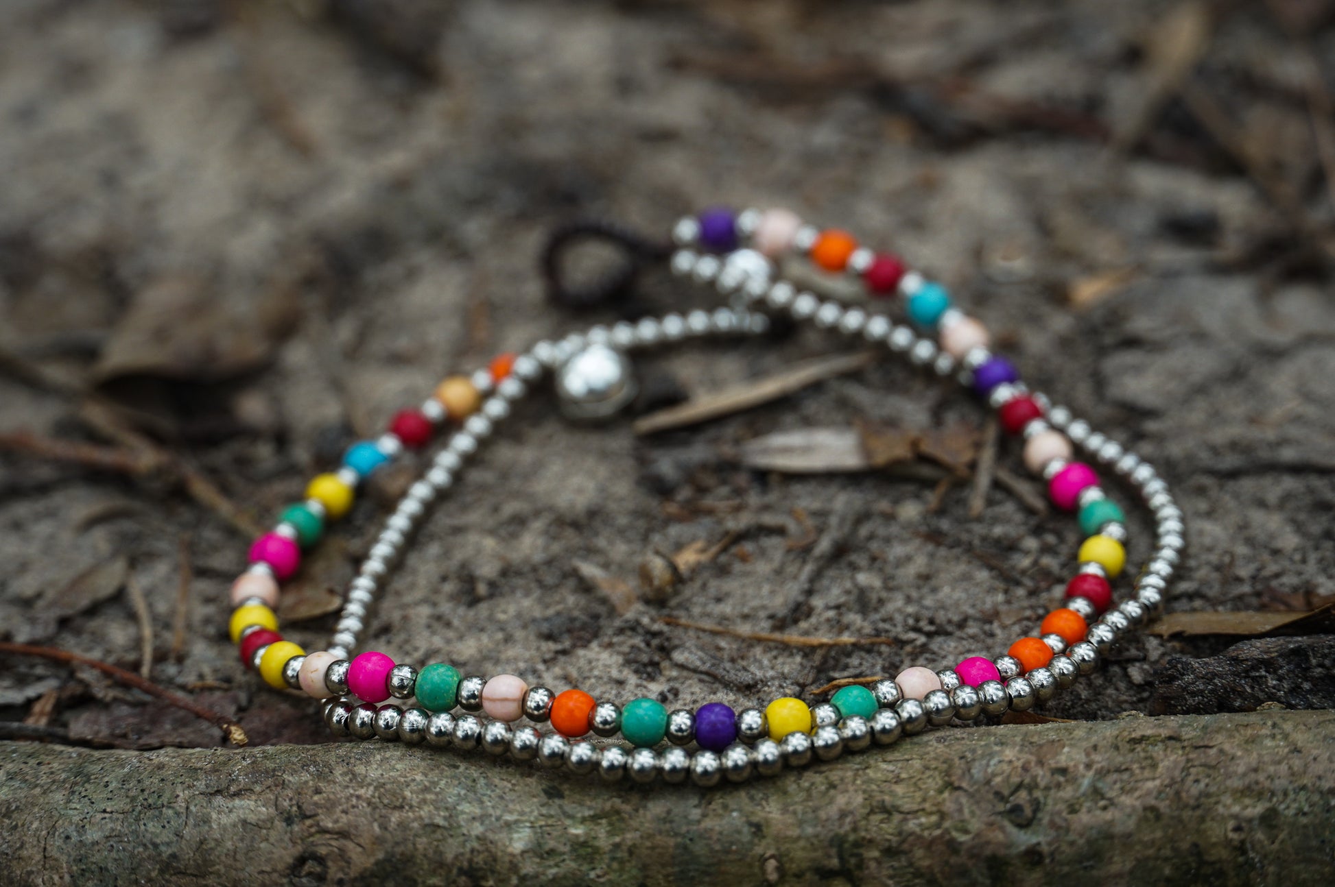 Fancy Dual Band Boho Silver Anklet - Salim Fashion