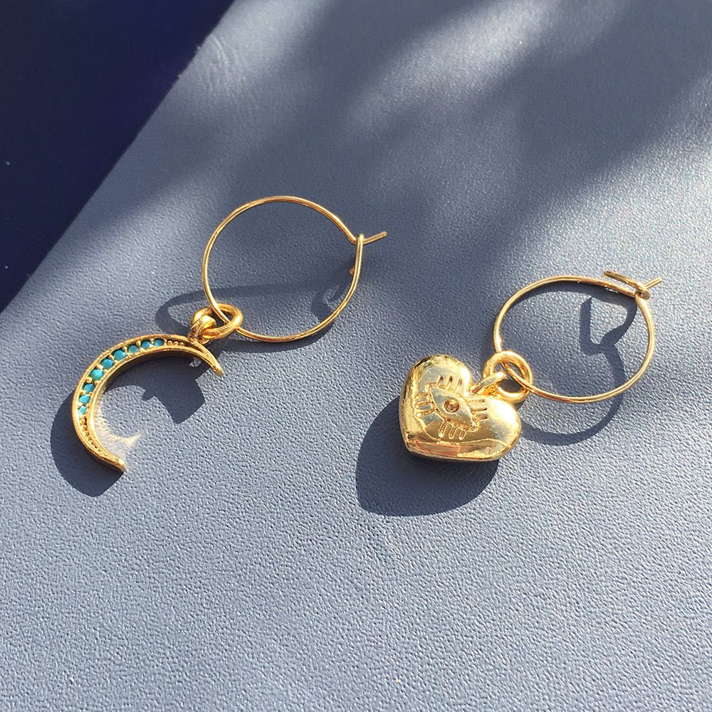 Crystal Moon Earrings - Salim Fashion