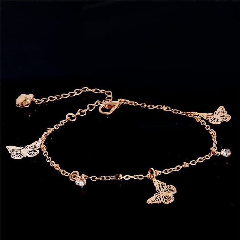 Boho Butterfly Charm Anklet For Women Gold/Silver - Salim Fashion