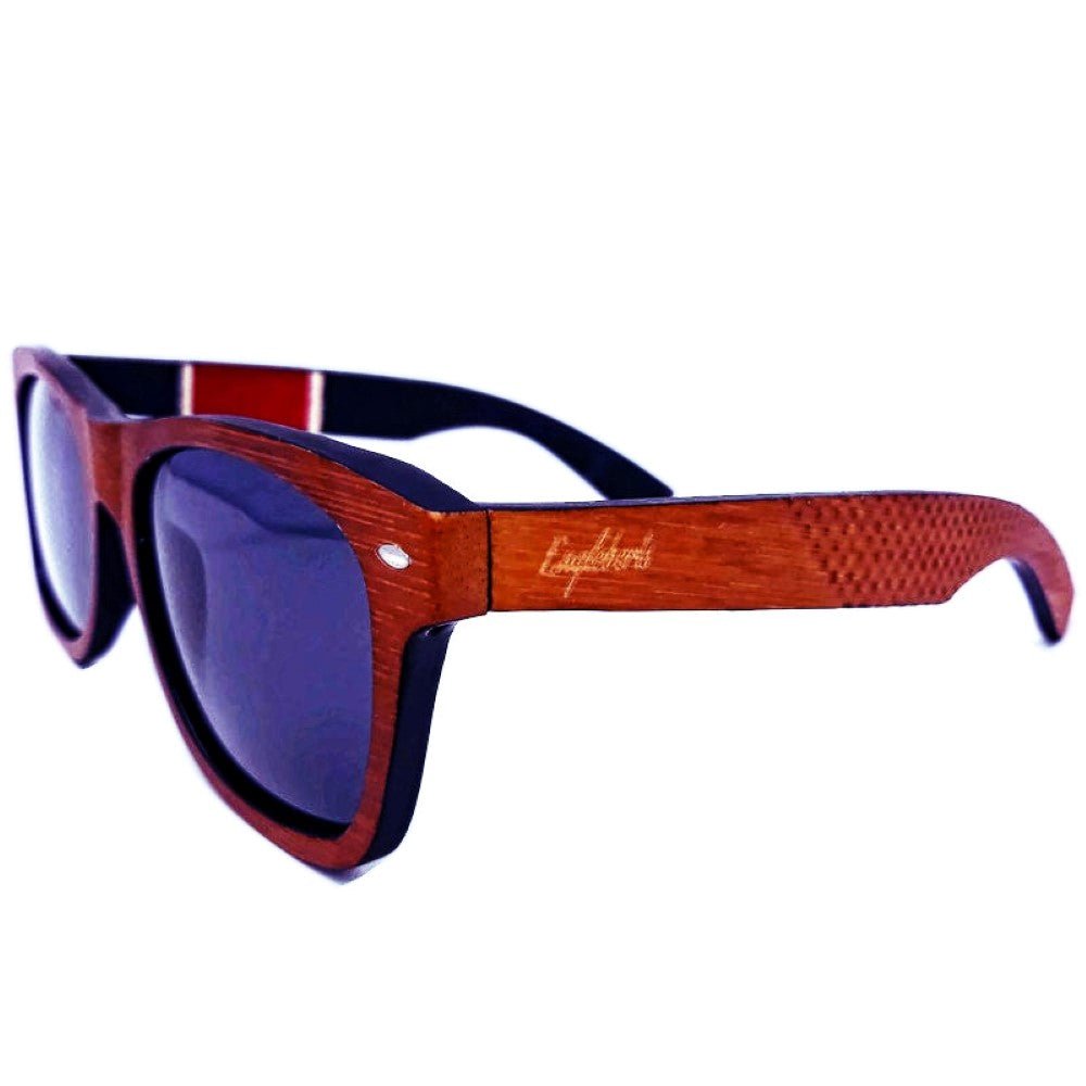 Red Stripe Two Tone Sunglasses Engraved and Polarized With Case - Salim Fashion