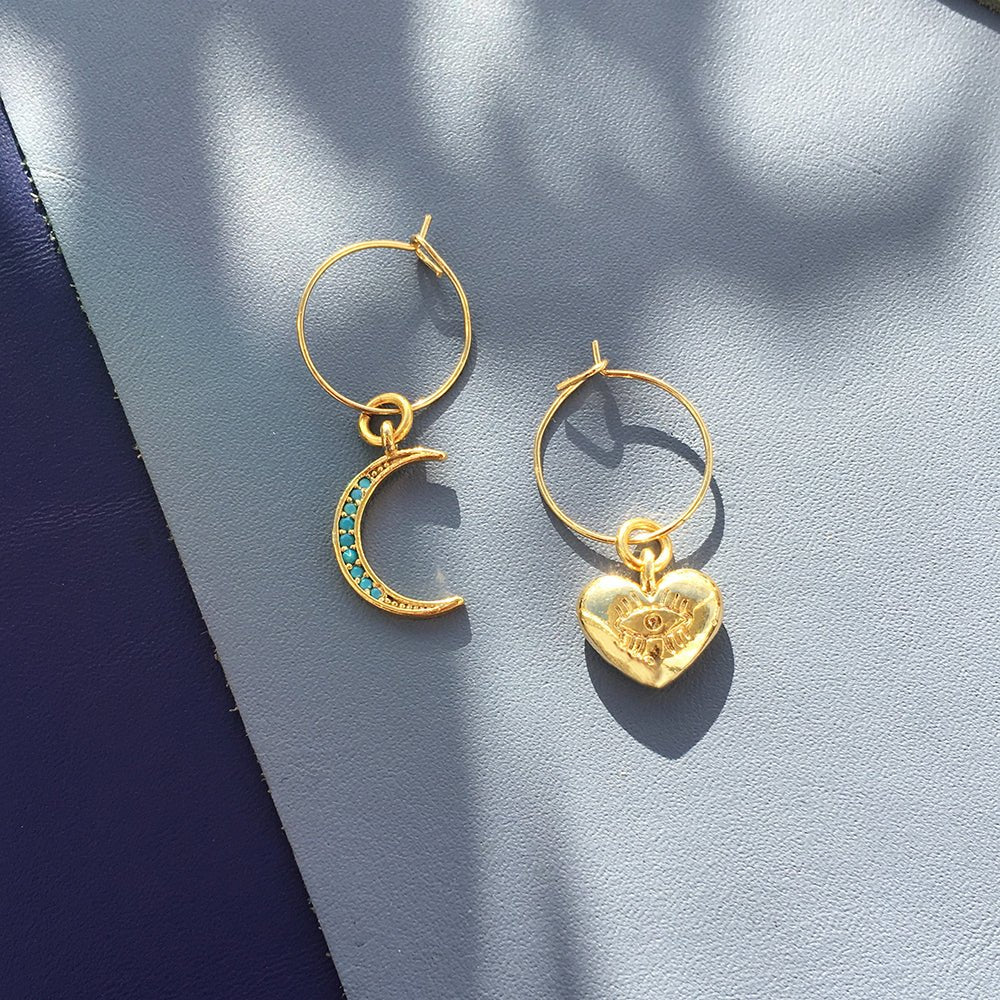 Crystal Moon Earrings - Salim Fashion