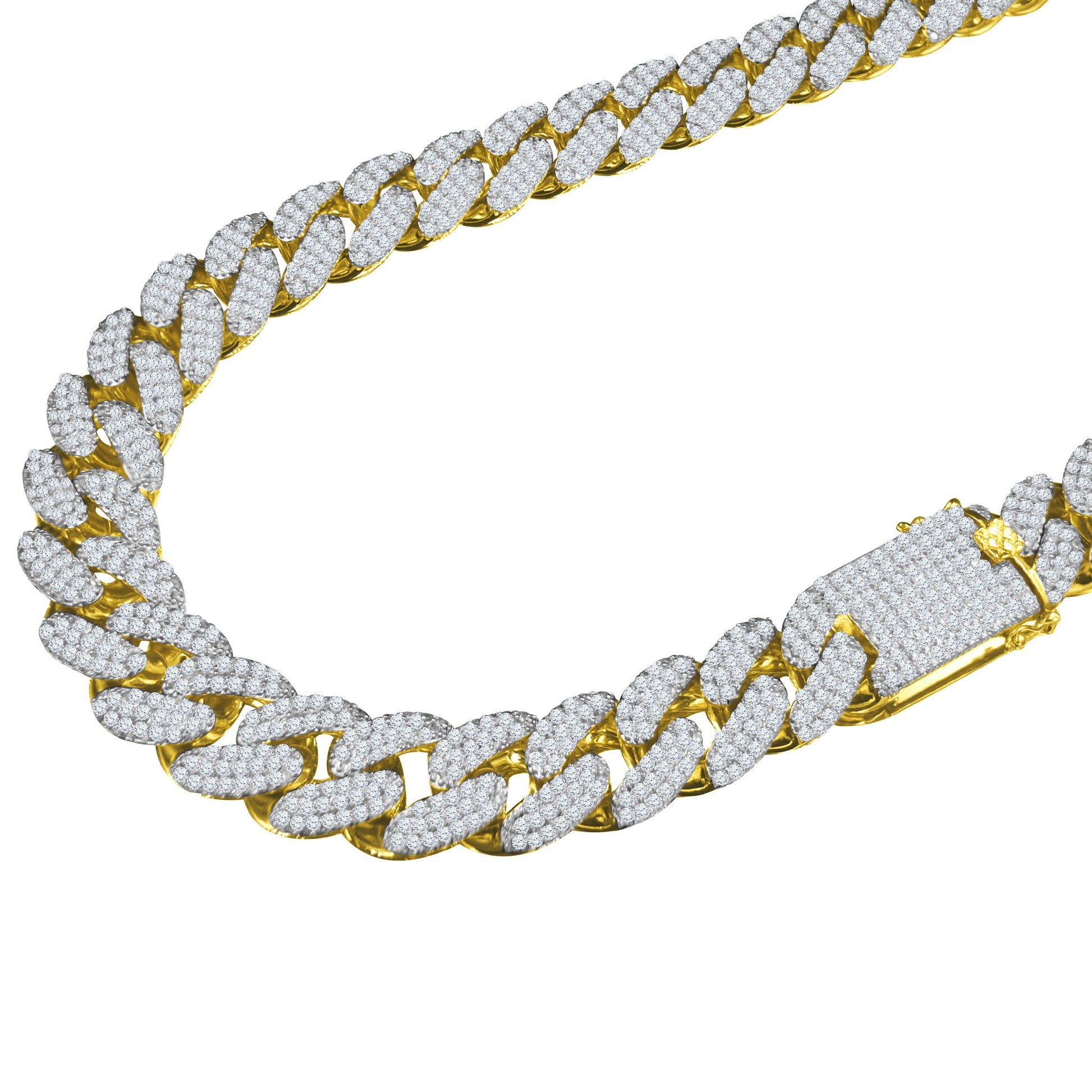 STALLION Gold 18MM CZ Cuban Chain | 961552 - Salim Fashion