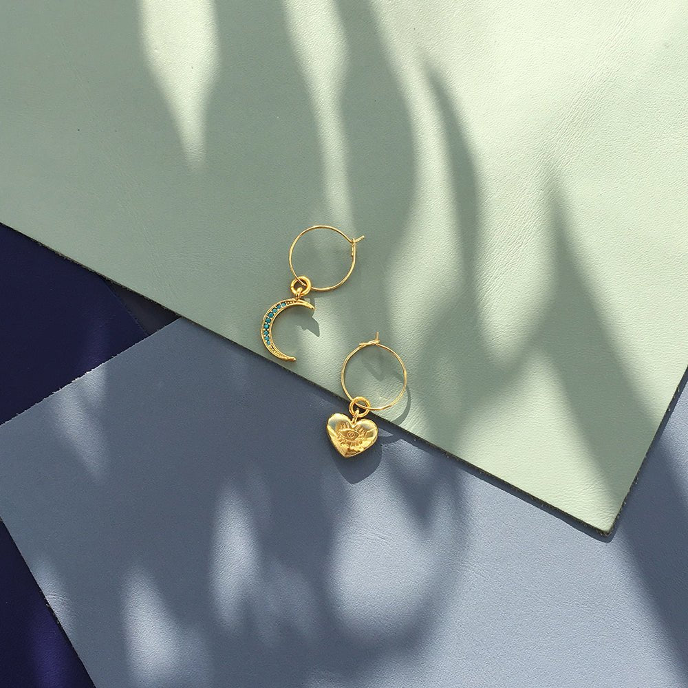 Crystal Moon Earrings - Salim Fashion