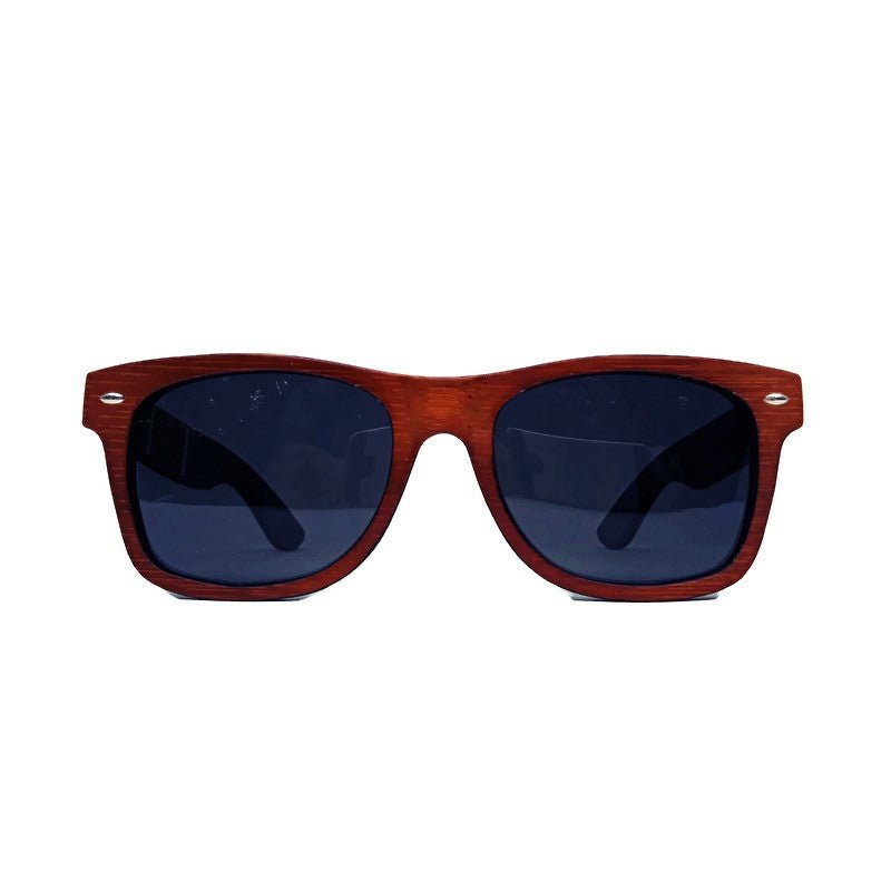Red Stripe Two Tone Sunglasses Engraved and Polarized With Case - Salim Fashion