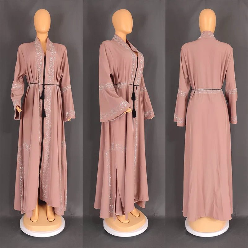 2025 Casual Kimono Robe Femme Caftan Turkish Islamic Clothes Open Abaya Dubai Kaftan Muslim Cardigan Abayas Dresses for Women
