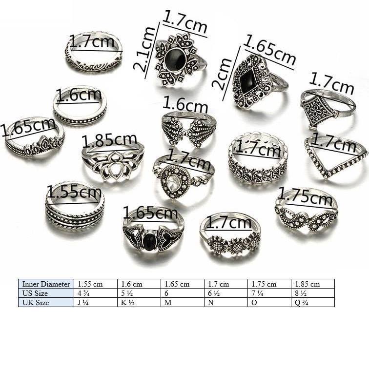 Flower Ring Set - Salim Fashion