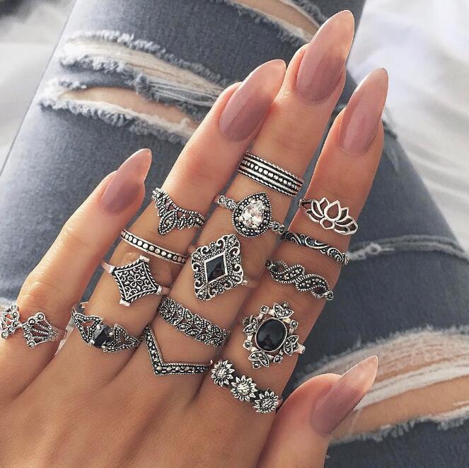 Flower Ring Set - Salim Fashion