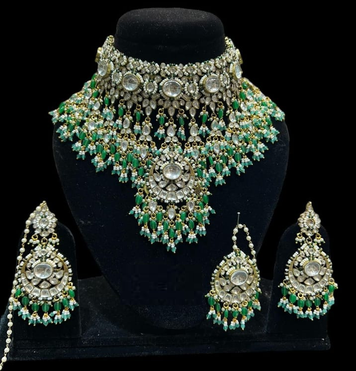 Alloy Gold-plated Green Jewel Set - Salim Fashion