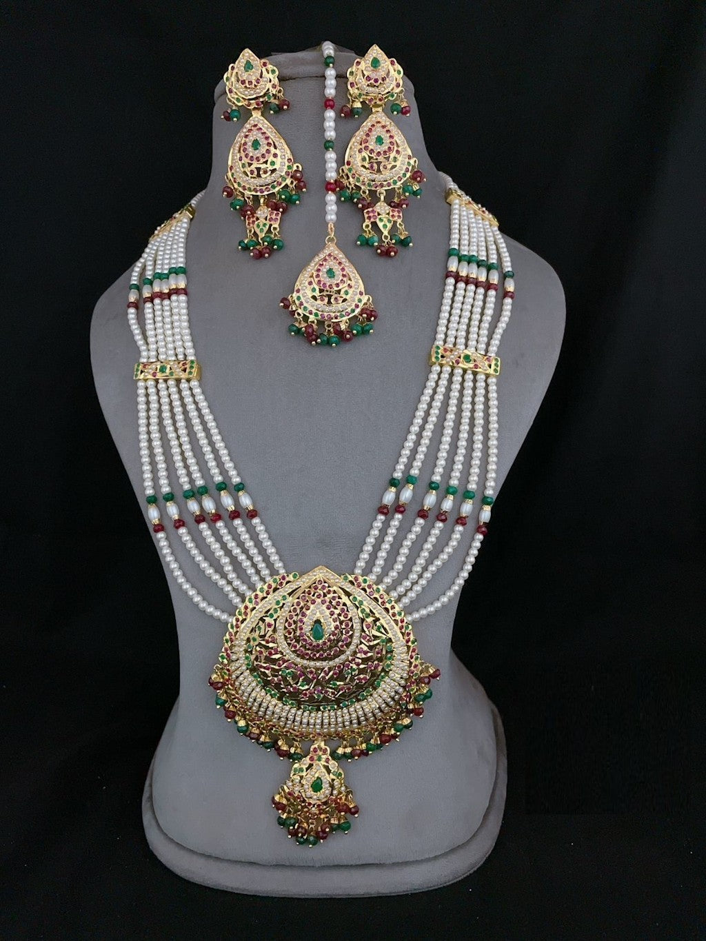 Long Chain Beads Necklace Set For Girls & Women MULTICOLOR - Salim Fashion