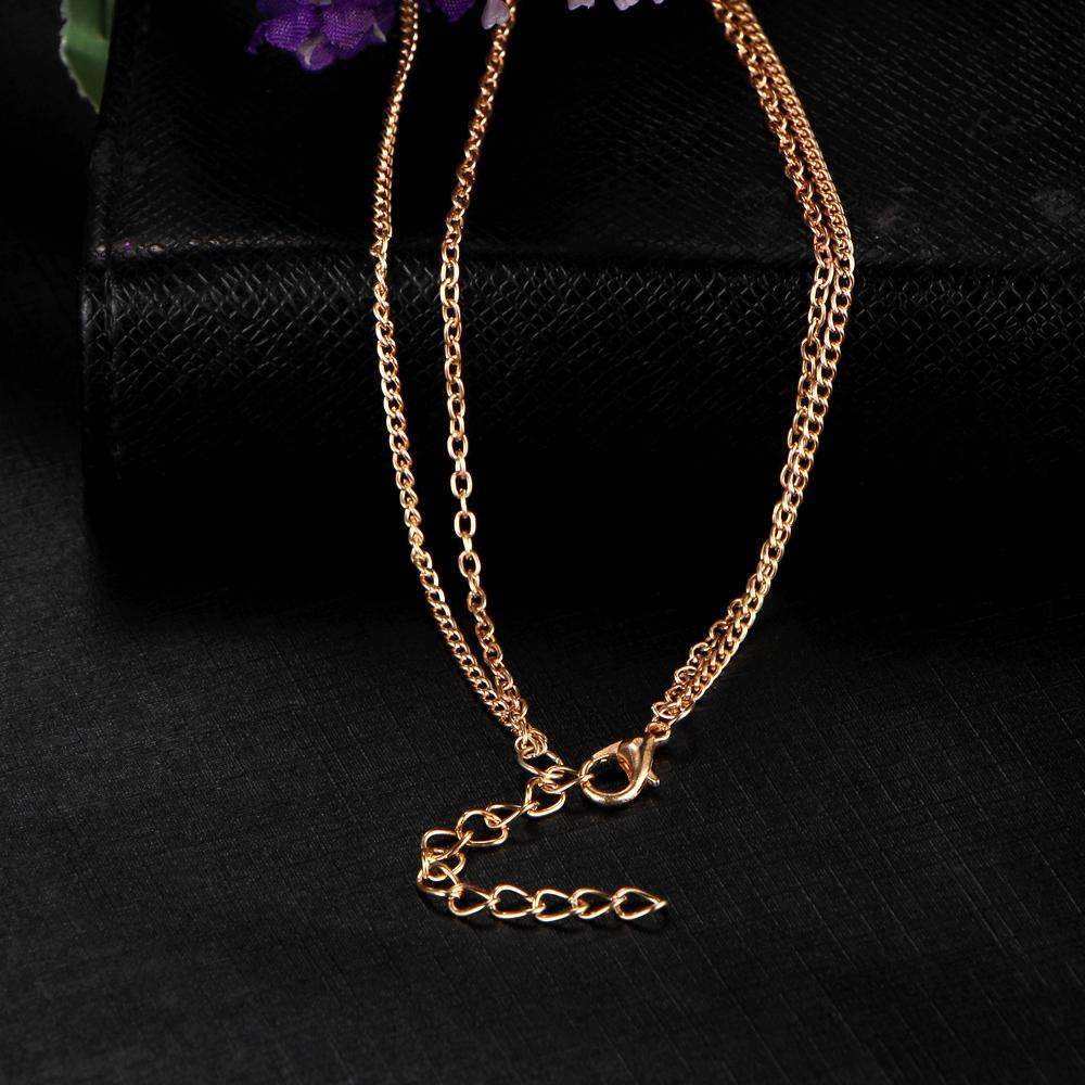 Marble Chevron Double Layer Necklace - Salim Fashion