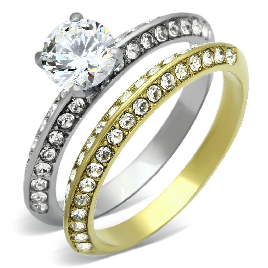 TK967 Two-Tone IP Gold (Ion Plating) Stainless - Salim Fashion